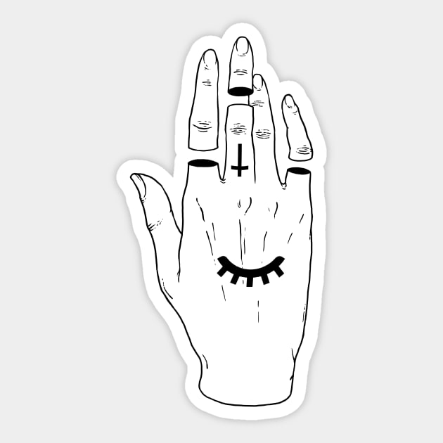 Occult Hand Sticker by Deniart